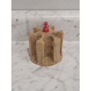 vintage plastic marbled lipstick holder, 6 slots